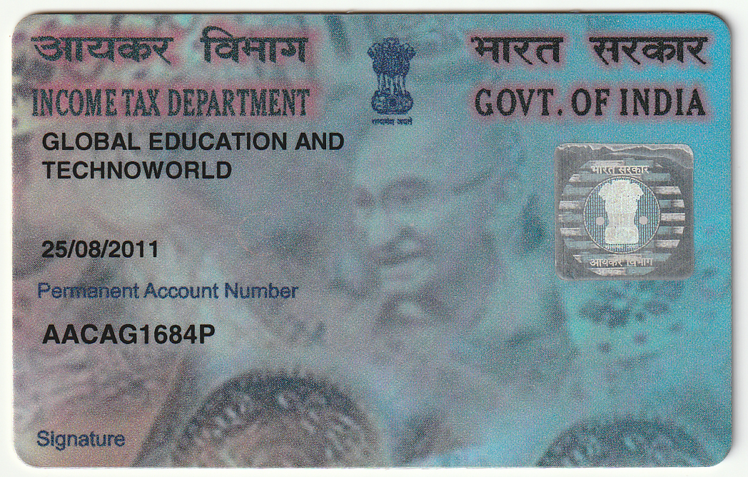Organization Pan Card