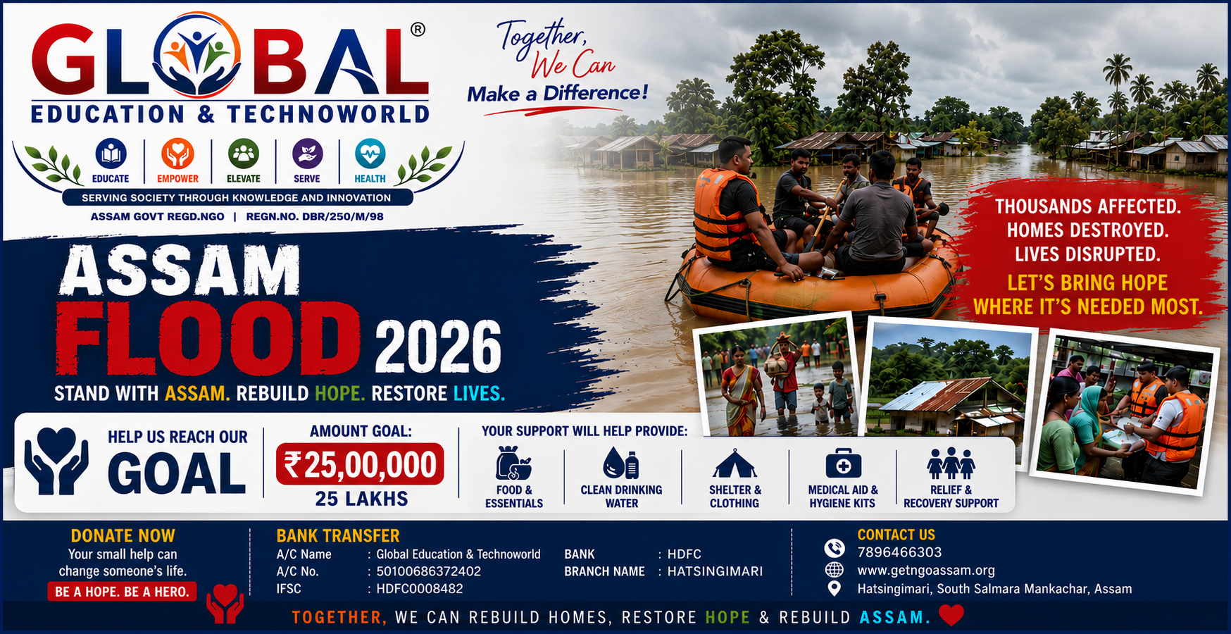 Rebuild Lives: Assam Flood Relief Campaign 2026